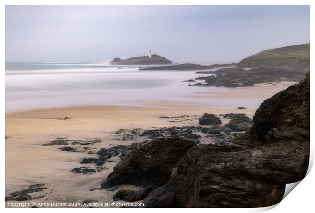 Godrevy Lighthouse Print by Andy Durnin