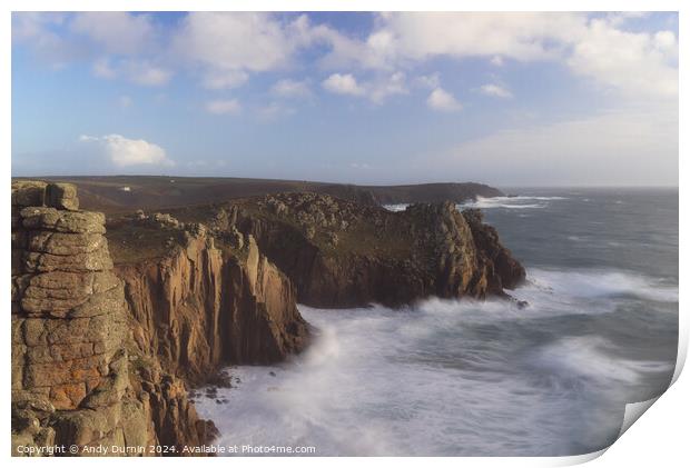 Zawn Trevilley Land's End Print by Andy Durnin