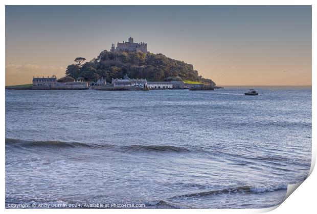 St Michael's Mount Water Taxi Print by Andy Durnin