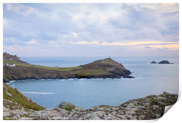 Cape Cornwall From Kenidjack Print by Andy Durnin