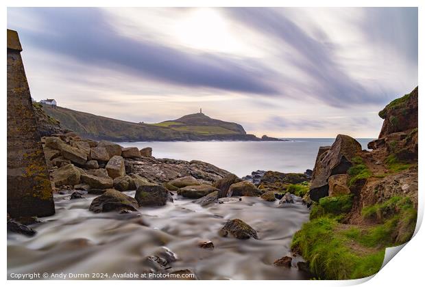 cape Cornwall from Kenidjack Valley Print by Andy Durnin