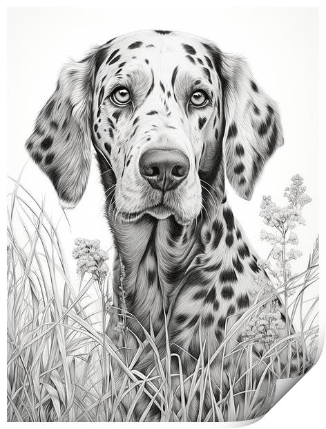 American Leopard Hound Print by K9 Art