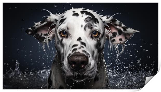 Dalmatian Print by K9 Art
