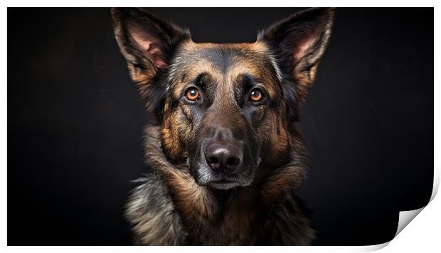 German Shepherd Dog Print by K9 Art