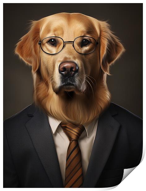 Golden Retriever Print by K9 Art