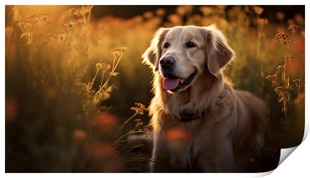 Golden Retriever Print by K9 Art