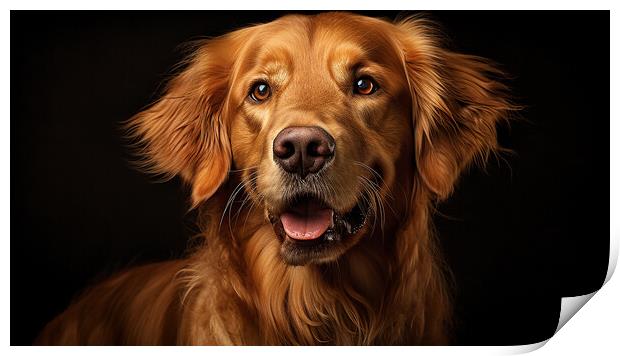 Golden Retriever Print by K9 Art