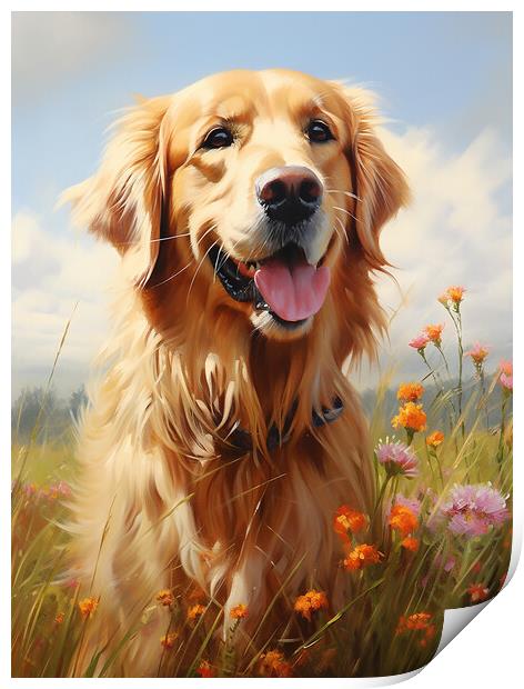 Golden Retriever Print by K9 Art