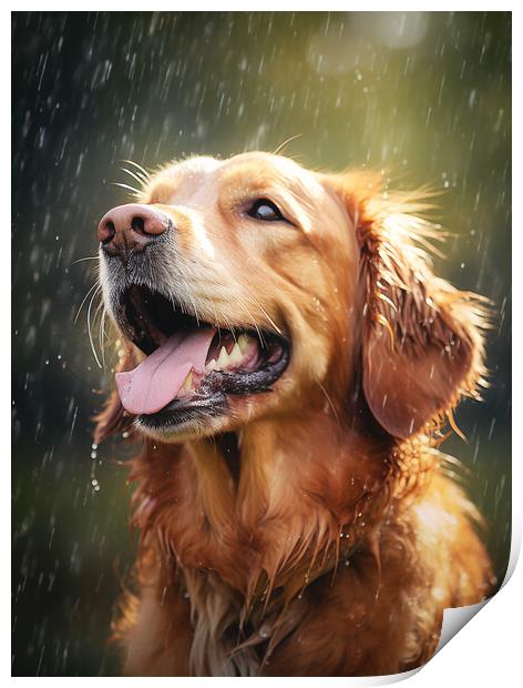 Golden Retriever Print by K9 Art