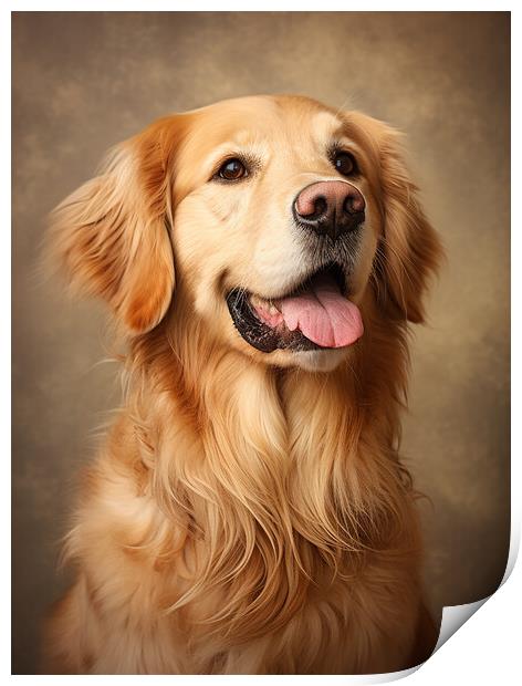 Golden Retriever Print by K9 Art