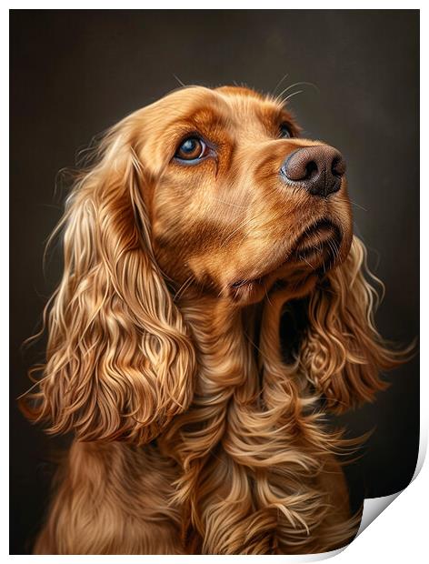 Cocker Spaniel Portrait Print by K9 Art