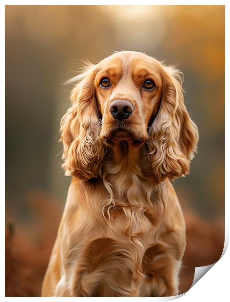 Cocker Spaniel Portrait Print by K9 Art