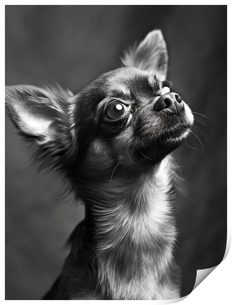 Chihuahua Portrait Print by K9 Art