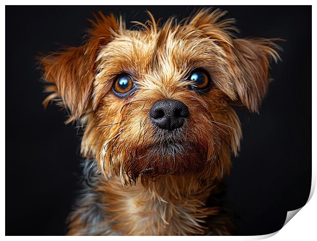 Yorkshire Terrier Portrait Print by K9 Art