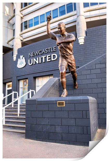 Alan Shearer Statue Newcastle United Print by STADIA 