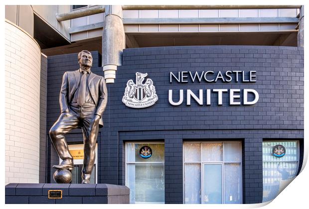 Sir Bobby Robson statue Newcastle United Print by STADIA 