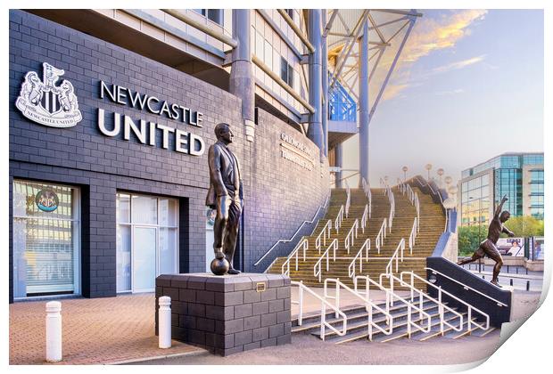 Alan Shearer and Bobby Robson Newcastle United Print by STADIA 