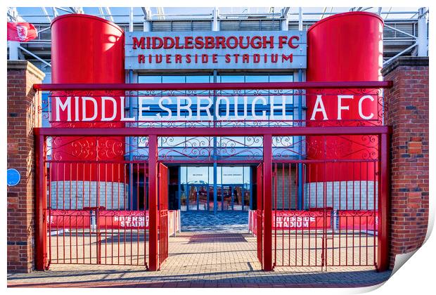 Riverside Stadium Gates: Middlesbrough FC Print by STADIA 