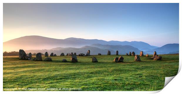 Castlerigg stone circle at dawn II Print by Alan Payton