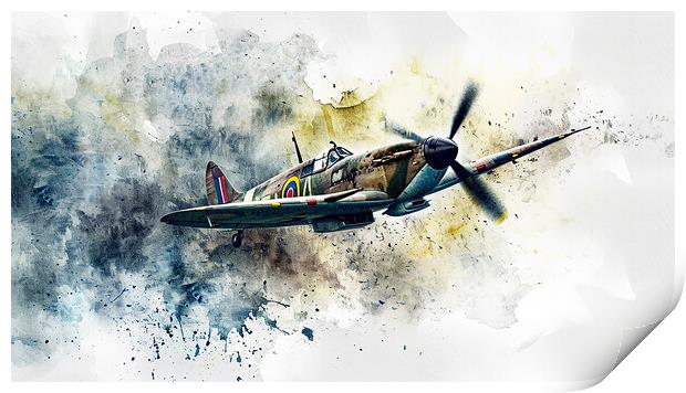 Supermarine Spitfire Art Print by Airborne Images