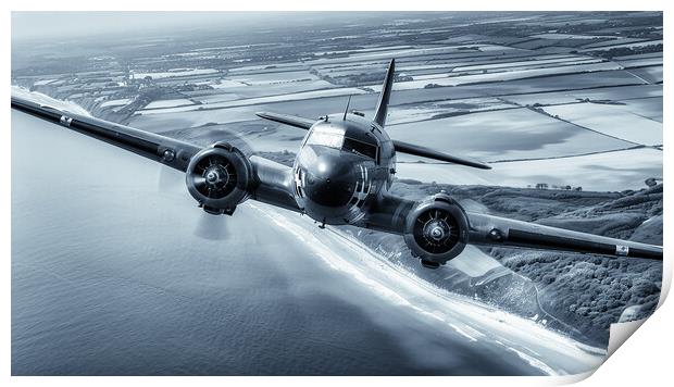 Douglas DC-3 Dakota Print by Airborne Images