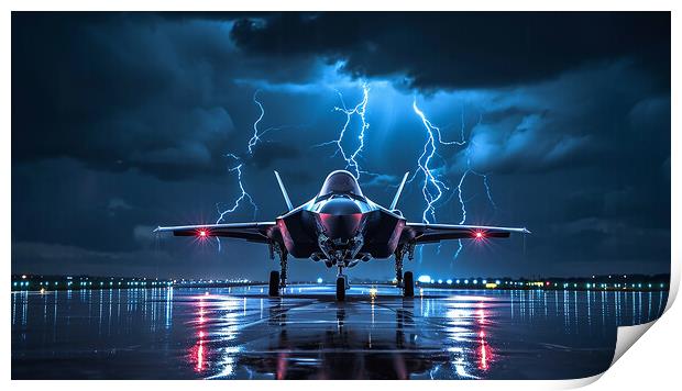 Lockheed Martin F-35B Lightning Print by Airborne Images
