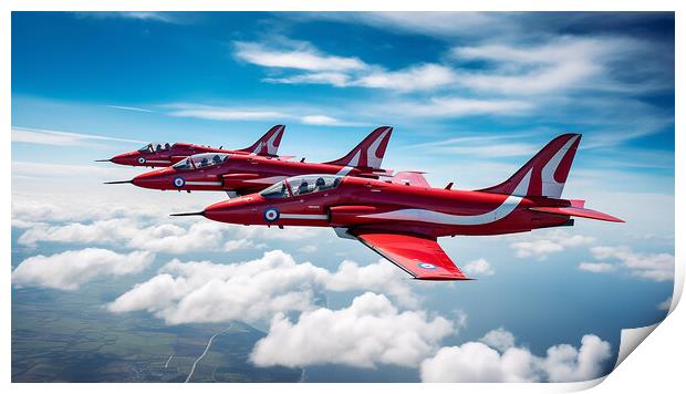 RAF Red Arrows Print by Airborne Images