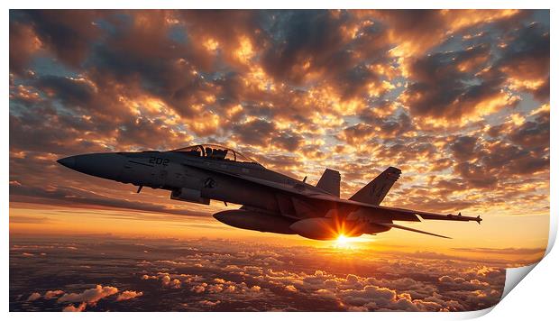 McDonnell Douglas EF-18A Hornet Print by Airborne Images