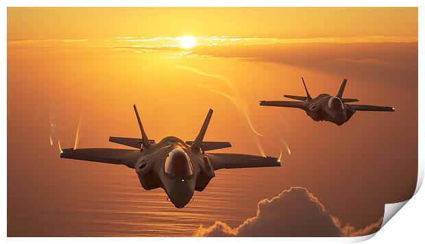 USAF F-35A Lightning II Print by Airborne Images