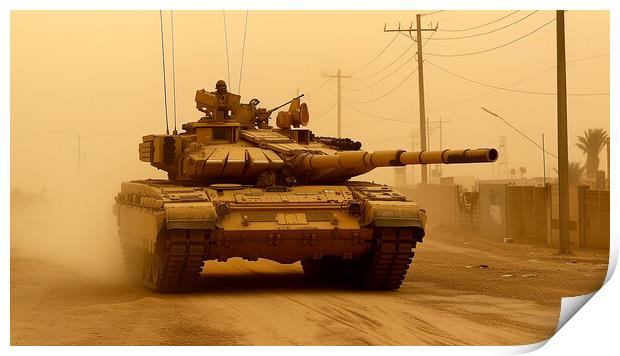 Challenger 2 Tank Print by Airborne Images