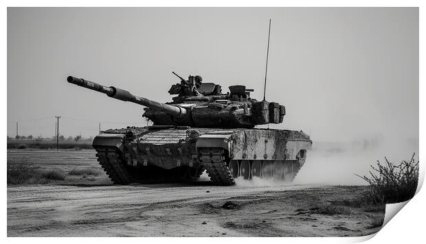 Challenger 2 Tank Print by Airborne Images