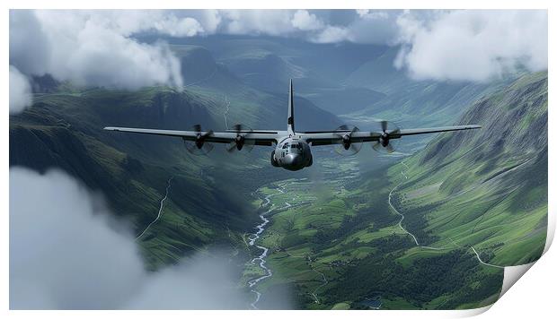 Lockheed Martin C-130J Super Hercules Print by Airborne Images