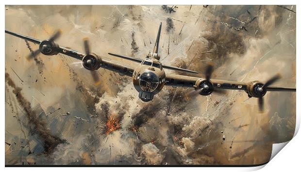 Boeing B-17 Flying Fortress Print by Airborne Images
