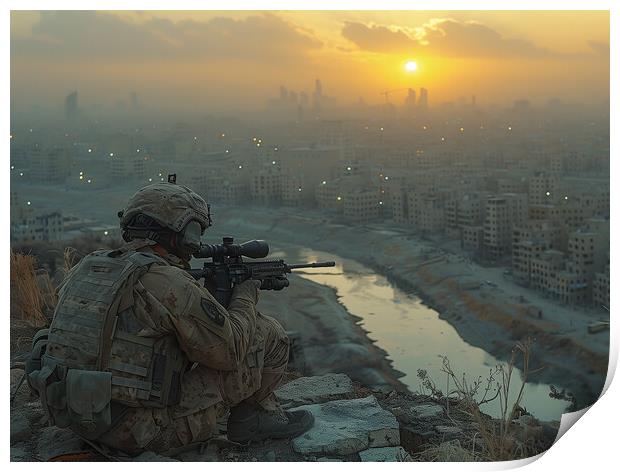 The Sniper Print by Airborne Images