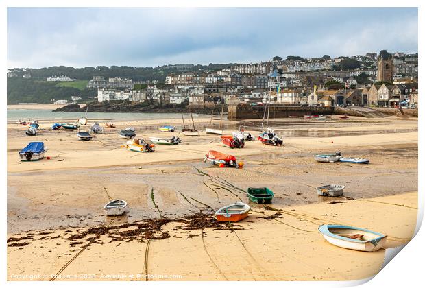 St Ives Harbour Print by Phil Lane