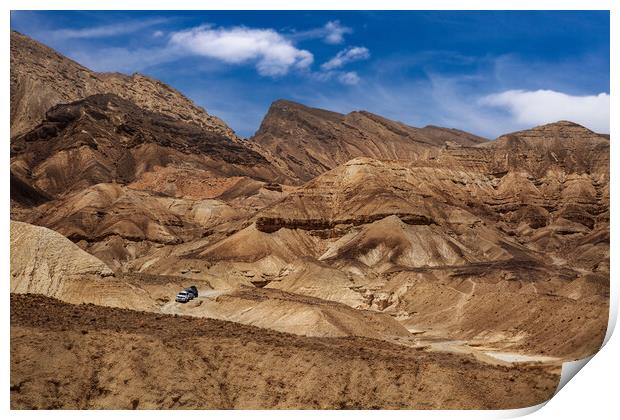 The Negev mountain desert view Print by Olga Peddi