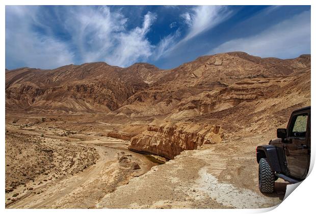 The Negev mountain desert view.  Print by Olga Peddi