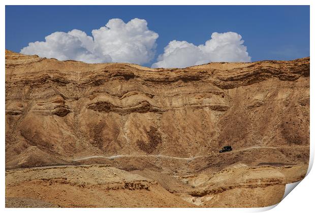 The Negev mountain desert view. Israel Print by Olga Peddi