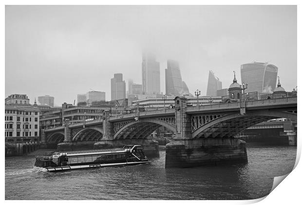 London panorama Print by Olga Peddi