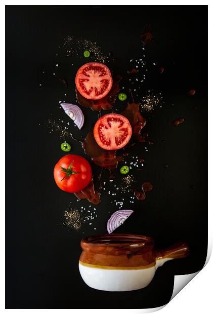 Tomato  soup  Print by Olga Peddi