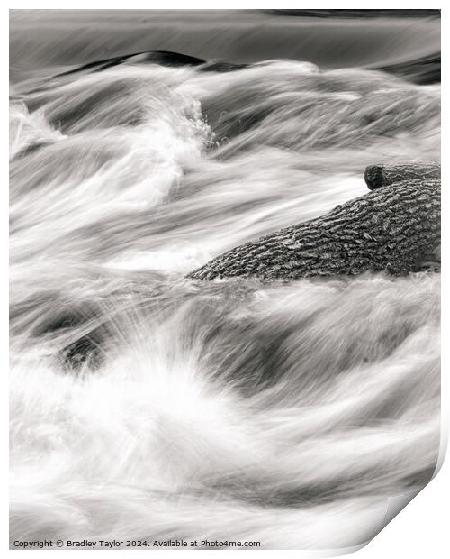 River Aire at Shipley Weir, West Yorkshire Print by Bradley Taylor