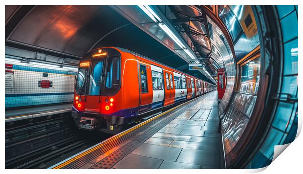 London Underground - 5 am Northern Line Print by T2 