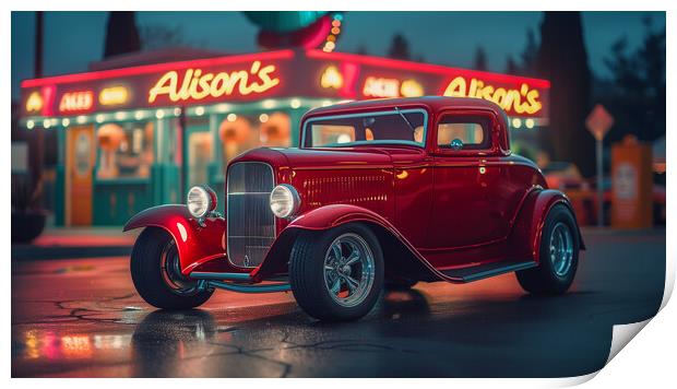 1932 Ford Coupe Hot Rod Print by T2 