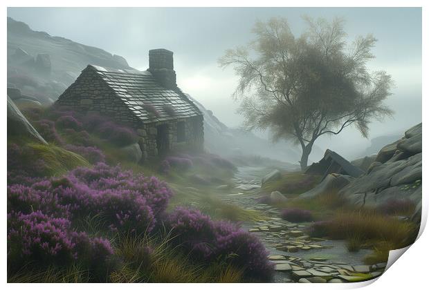 North York Moors Barn Print by T2 