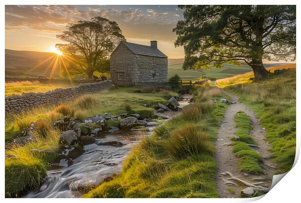 Yorkshire Dales Landscape Print by T2 