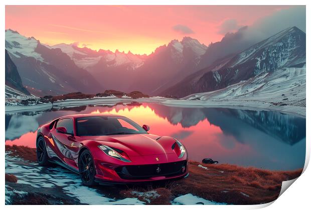 Ferrari 812 Print by T2 