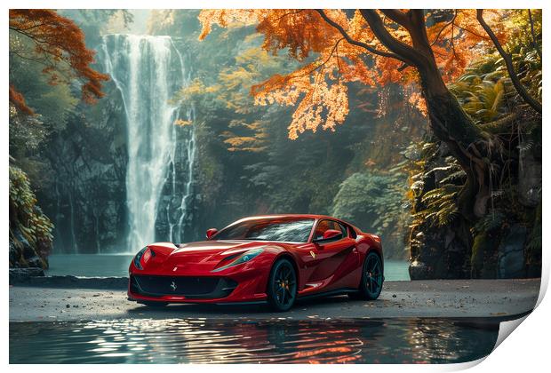 Ferrari 812 Print by T2 