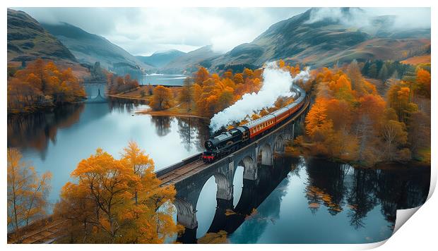 Britain's most scenic railway Journeys Print by T2 