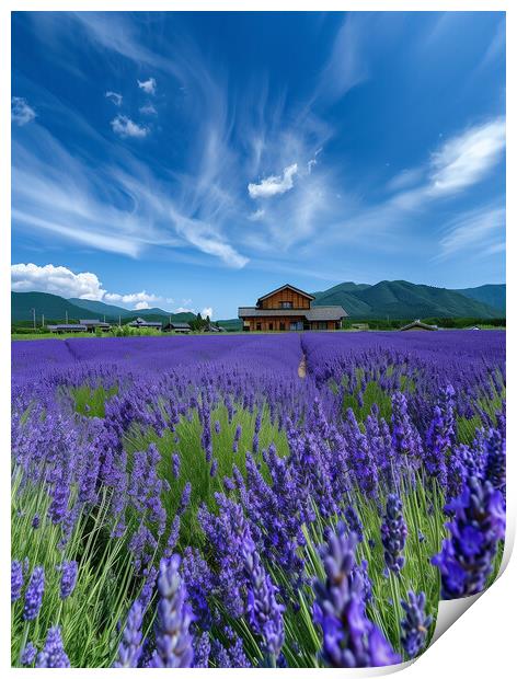 lavender Fields Provence France Print by T2 