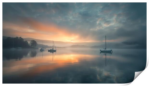 Lake Windermere Print by T2 